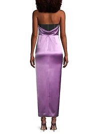 Riva Hammered Satin Dress