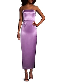 Riva Hammered Satin Dress