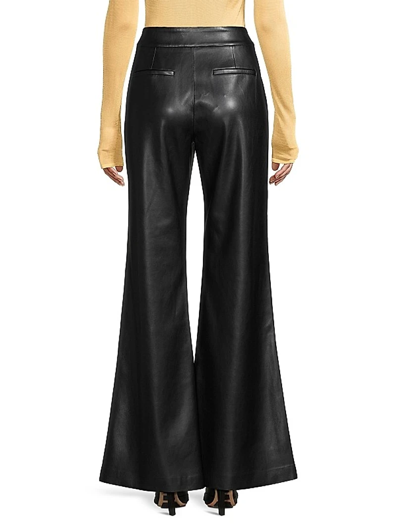 Nash Vegan Leather Flared Pants