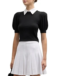 Chase Puff-Sleeve Sweater