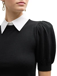 Chase Puff-Sleeve Sweater