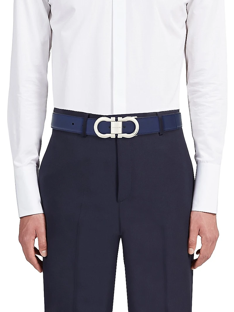 Gancini Cut-to-Size Leather Belt