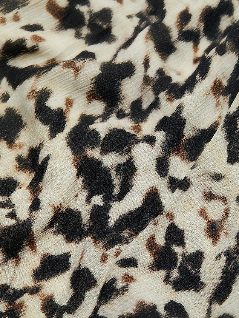 Tyra Tie-Waist Print Midi-Dress
