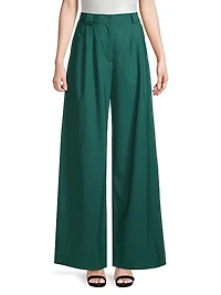 Simpatico Wide-Leg Wool Pants