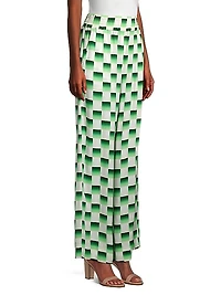 Odyssey Checkered Silk Pants
