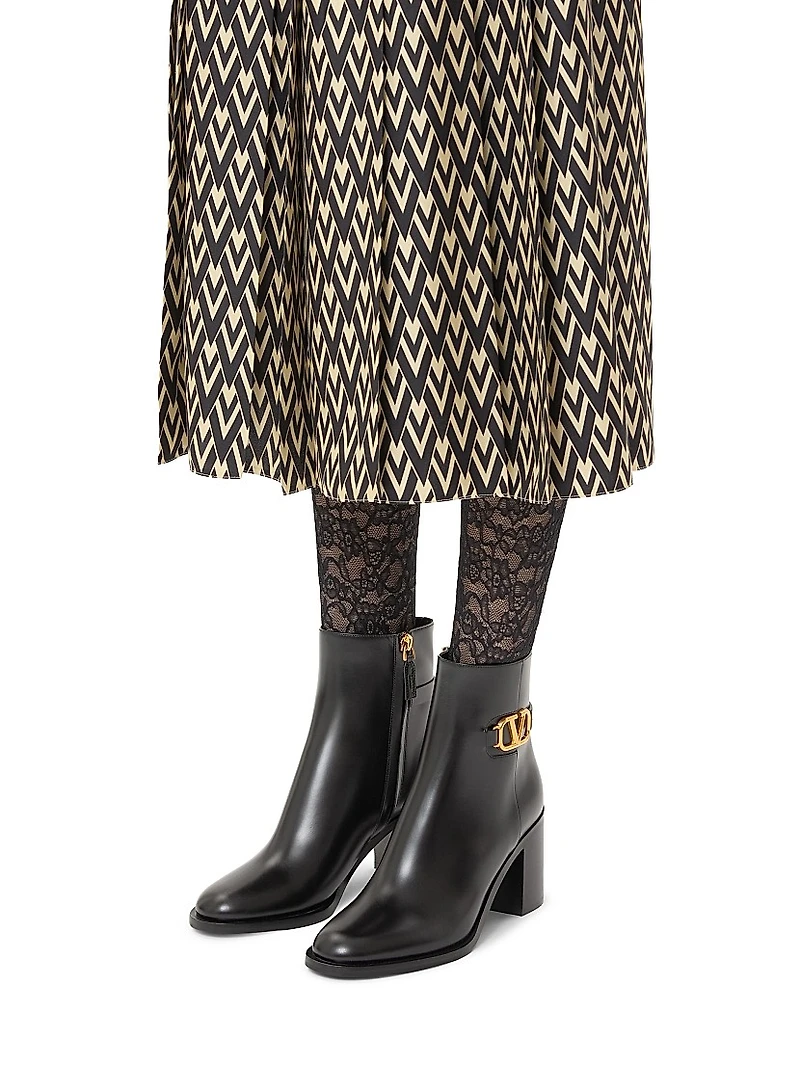 Vlogo Signature Calfskin Ankle Boots