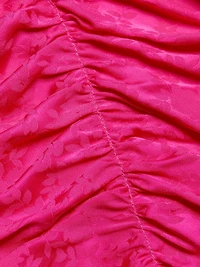 Golden Rose-Print Satin Minidress