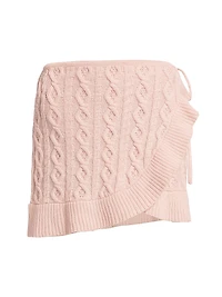 Gemma Cable-Knit Wrap Miniskirt