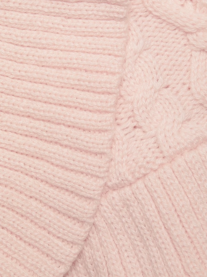 Gemma Cable-Knit Wrap Miniskirt