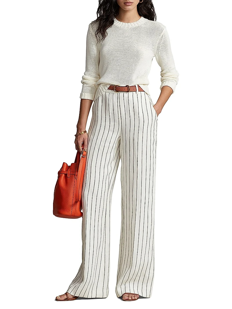Cotton Shaker-Stitch Sweater