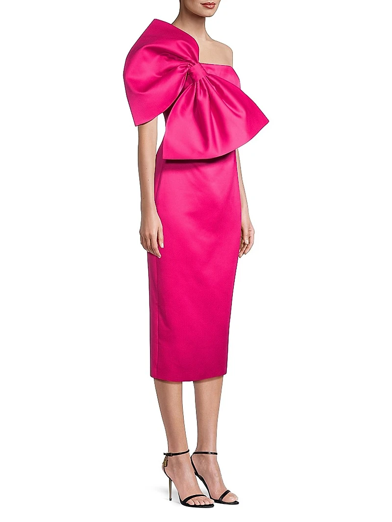 Strapless Bow Midi-Dress