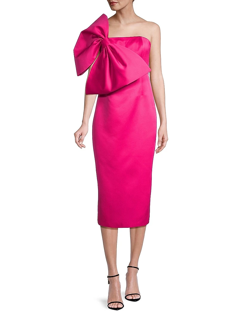 Strapless Bow Midi-Dress