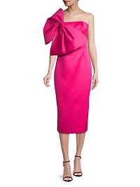 Strapless Bow Midi-Dress