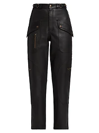 Racer Taper Leather Pants