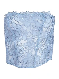 Whitney Floral-Embroidered Corset Top