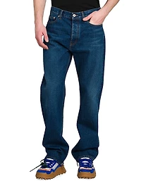 Arrow Zipper Medium Blue Skate Jeans