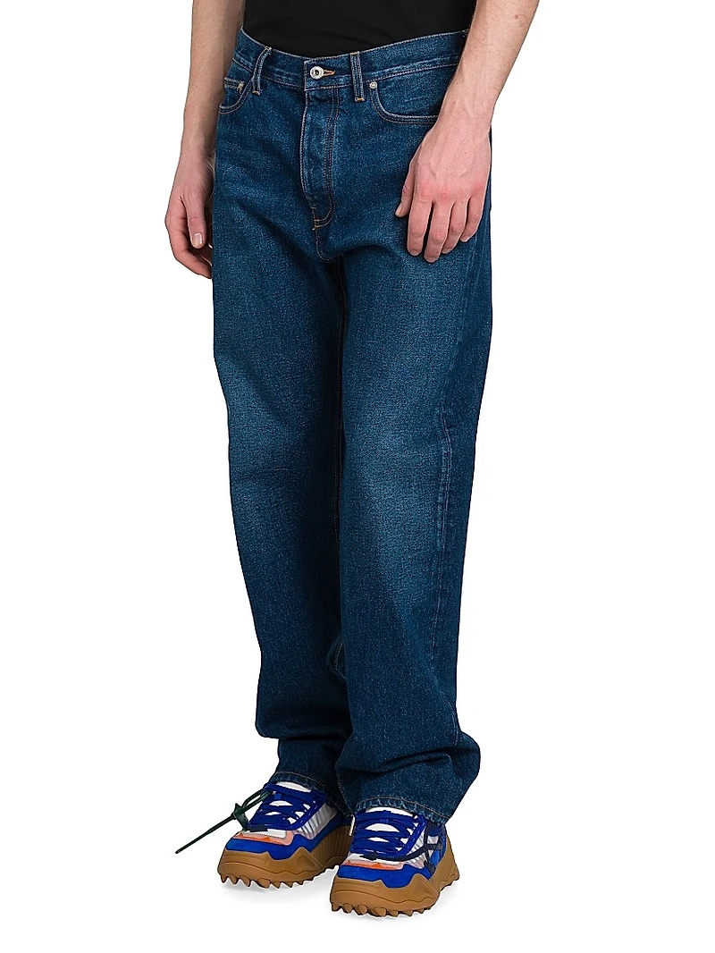 Arrow Zipper Medium Blue Skate Jeans