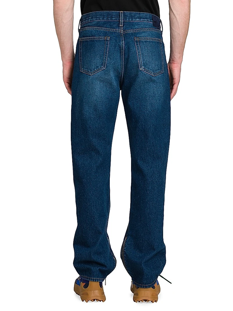 Arrow Zipper Medium Blue Skate Jeans