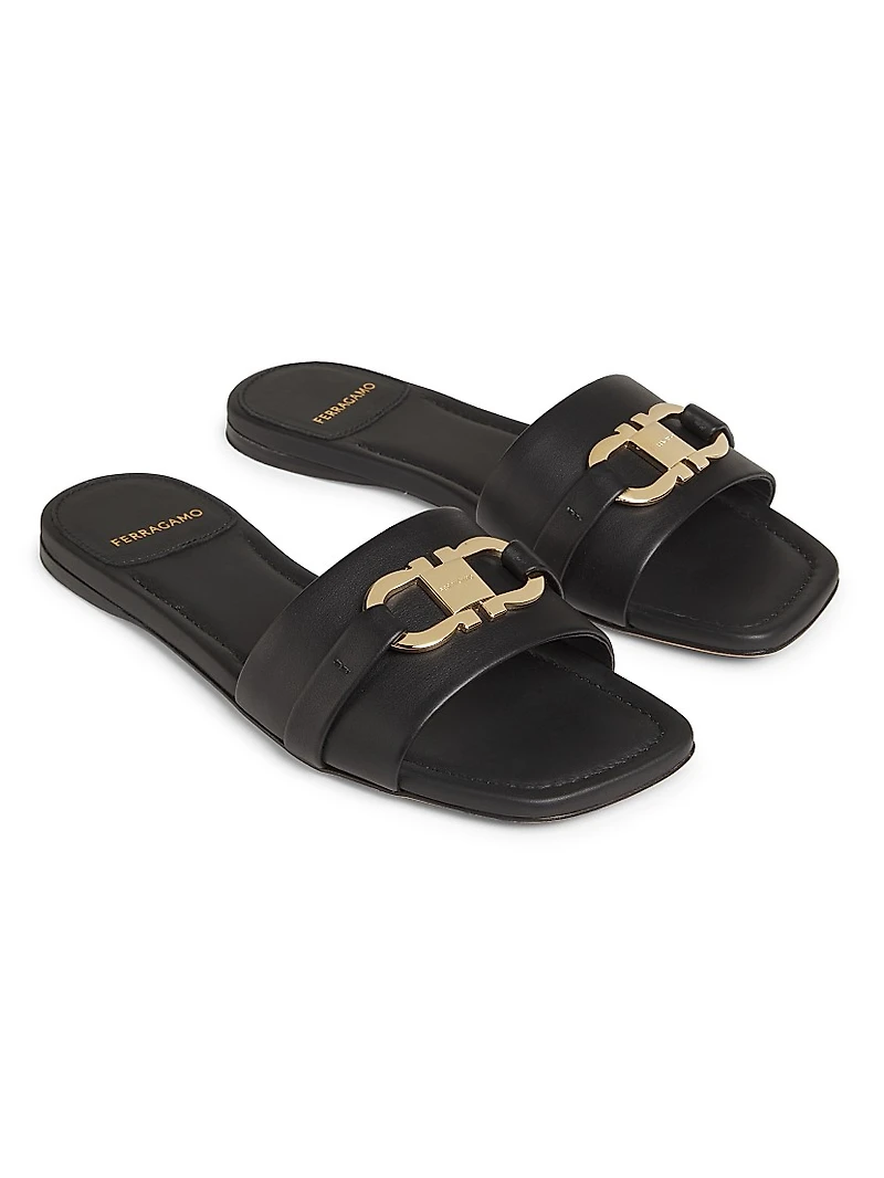 Leah Leather Slides