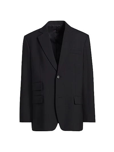 Oversized-Fit Wool-Blend Blazer