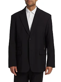 Oversized-Fit Wool-Blend Blazer