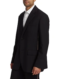 Oversized-Fit Wool-Blend Blazer