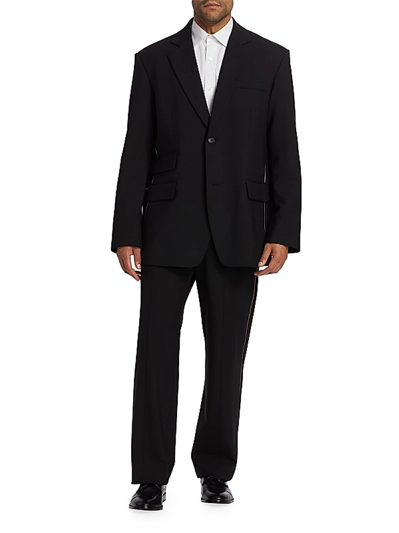 Oversized-Fit Wool-Blend Blazer