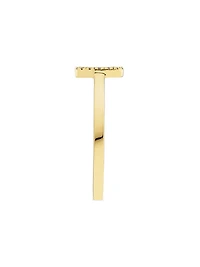 Interlocking G 18K Yellow Gold & 0.12 TCW Diamond Ring
