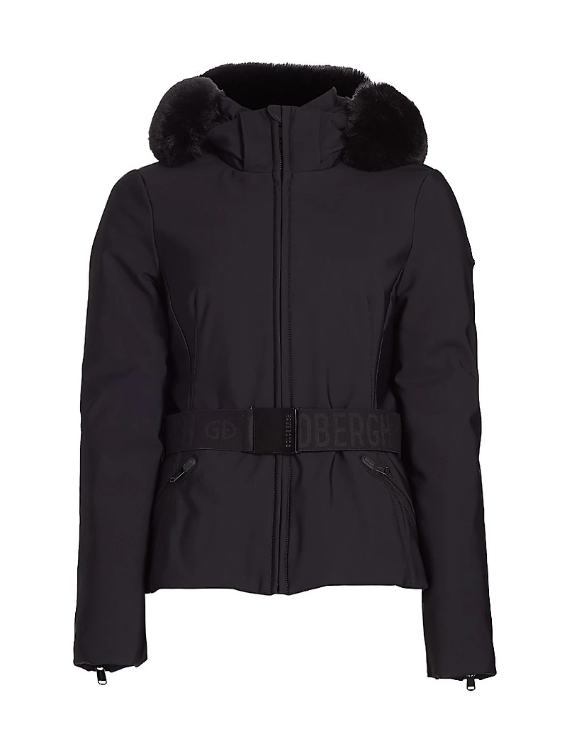 Hida Belted Hood Shell Ski Jacket