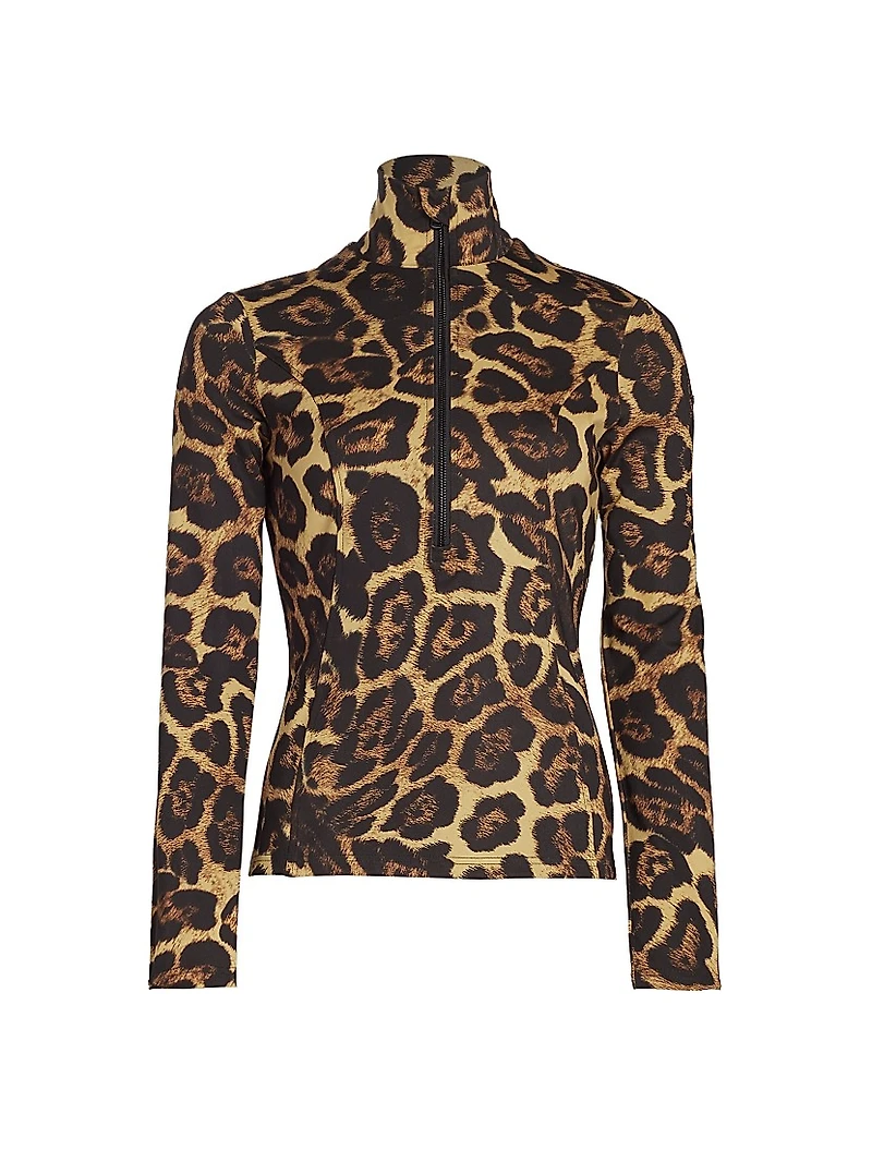 Leona Jaguar Stretch Interlock Ski Pullover