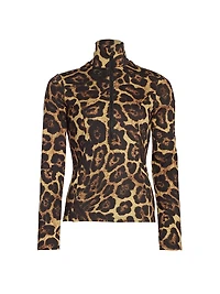 Leona Jaguar Stretch Interlock Ski Pullover