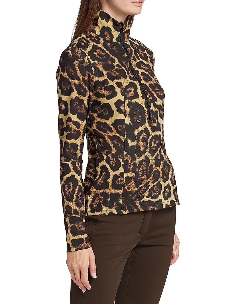 Leona Jaguar Stretch Interlock Ski Pullover