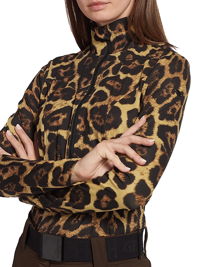 Leona Jaguar Stretch Interlock Ski Pullover