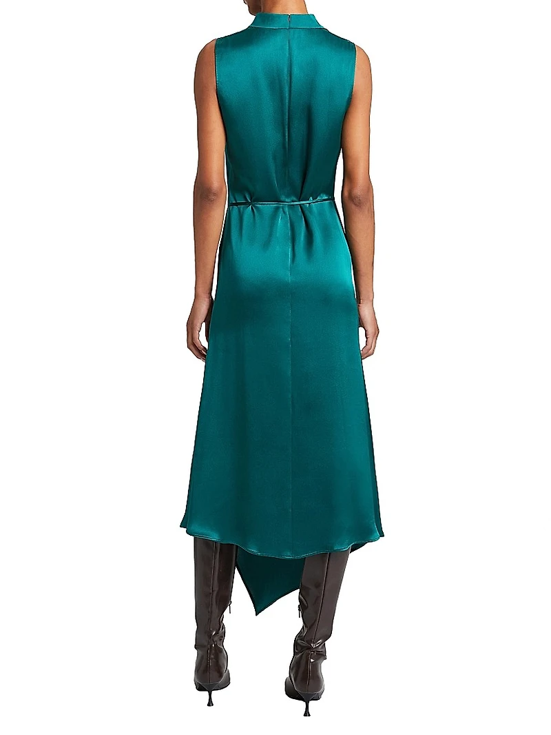 Silk Handkerchief Midi Dress