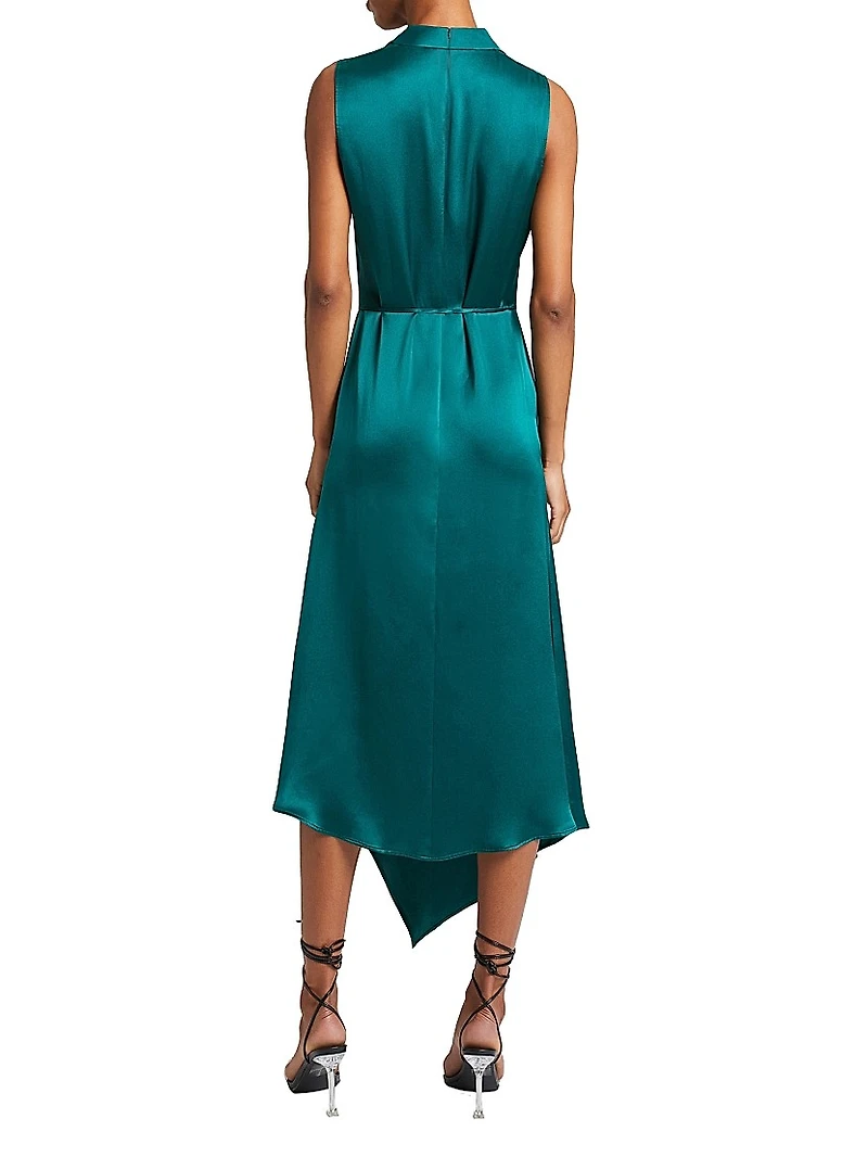 Silk Handkerchief Midi Dress