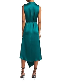 Silk Handkerchief Midi Dress