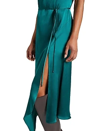 Silk Handkerchief Midi Dress