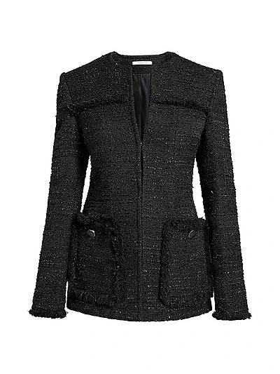 Formfitting Metallic Tweed Jacket
