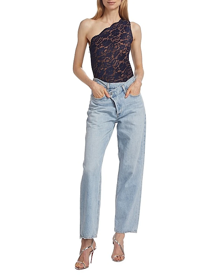 Cornelia One-Shoulder Lace Bodysuit