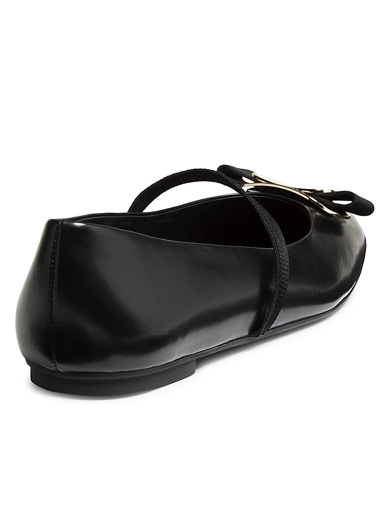 Zina Leather Ballet Flats