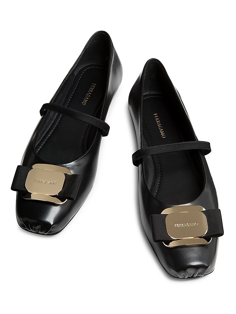 Zina Leather Ballet Flats