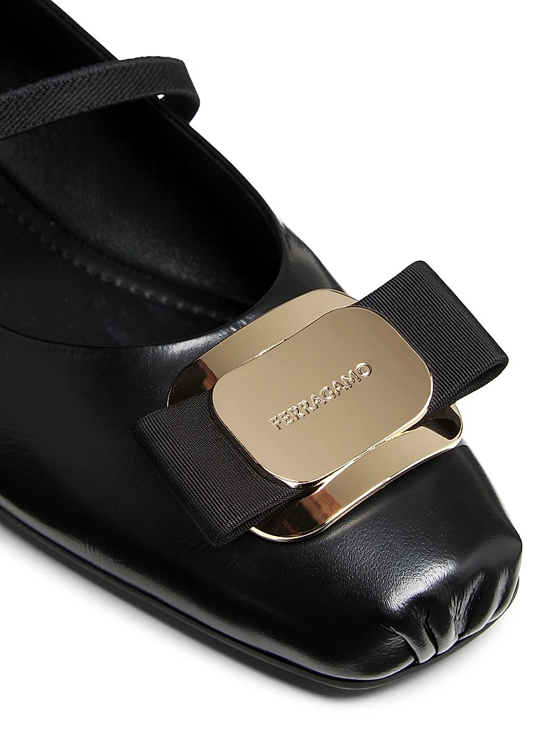 Zina Leather Ballet Flats