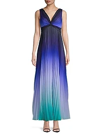 Emme Ombré Plissé Maxi Dress