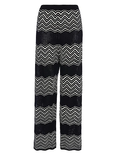 Sugar Chevron-Knit Wool-Cashmere Pants