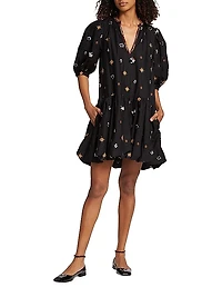 Maja Embroidered Bubble Minidress