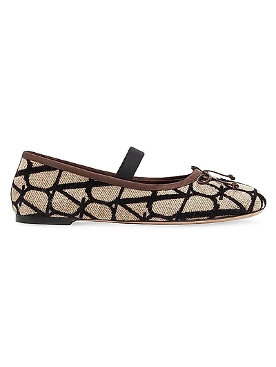Ballerina Flats in Toile Iconographe