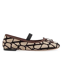 Ballerina Flats in Toile Iconographe