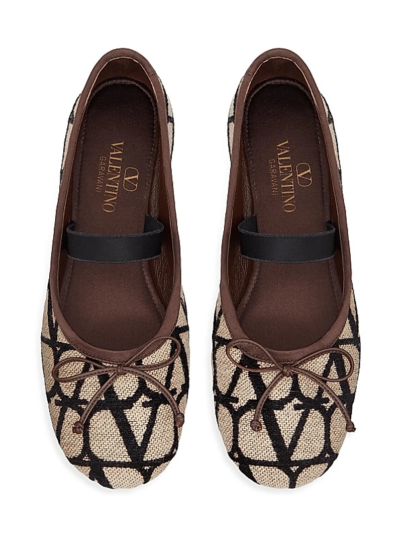 Ballerina Flats in Toile Iconographe