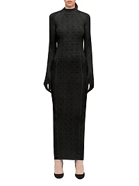 SIMKHAI x Wolford Semi-Sheer Logo Dress