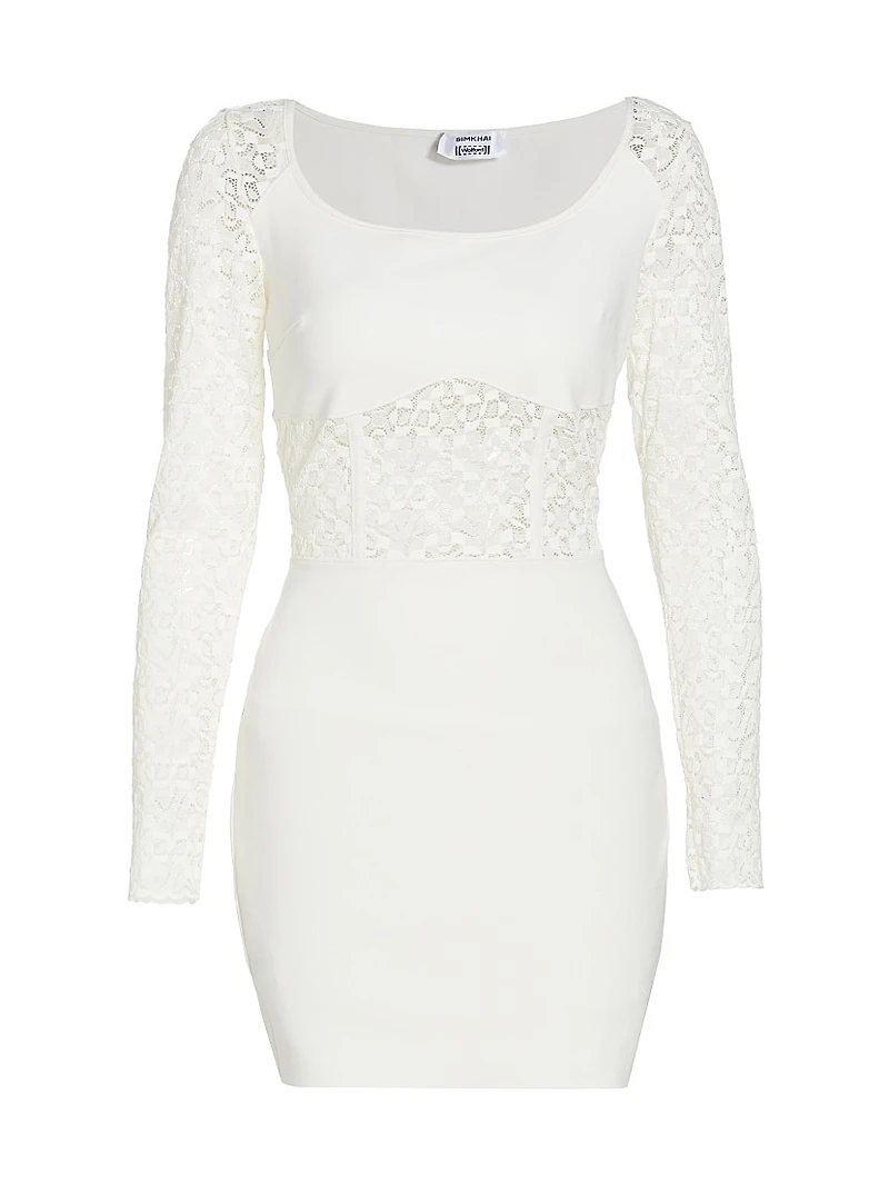 SIMKHAI x Wolford Lace-Panel Minidress